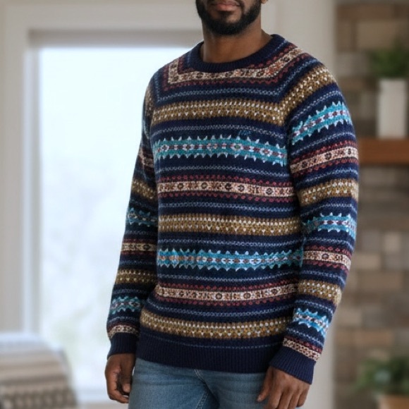 McGregor Other - McGregor Nordic Fair Isle Sweater Men Academia Cabin Ski Snow Lambs Wool XL